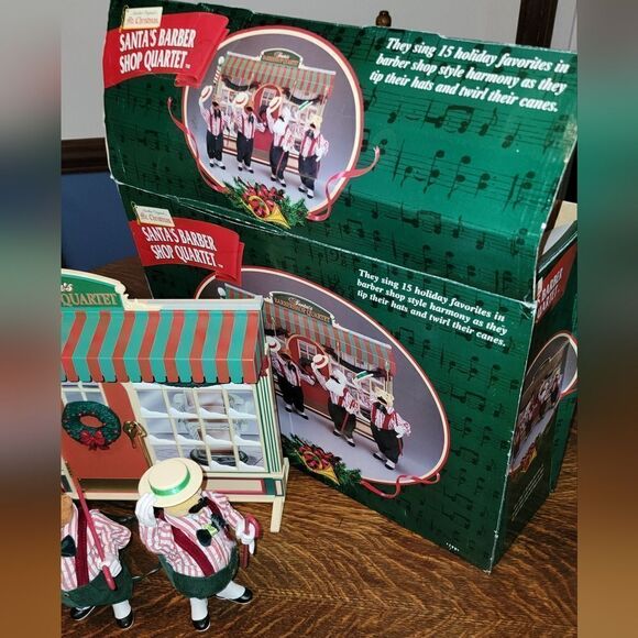 Mr. Christmas Santa's Barbershop Quartet Animated Singing Bears in Box - Vintage - Picture 5 of 17